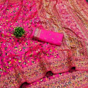 Meena Pashmina Silk Saree - Image 7