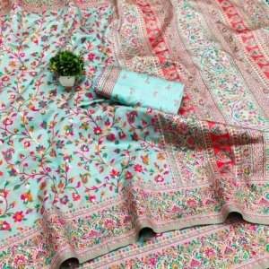 Meena Pashmina Silk Saree - Image 12