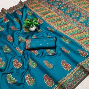 Royal Meena Pashmina Silk Saree - Image 2