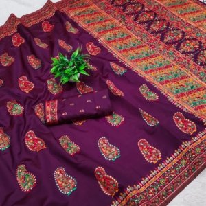Royal Meena Pashmina Silk Saree - Image 10