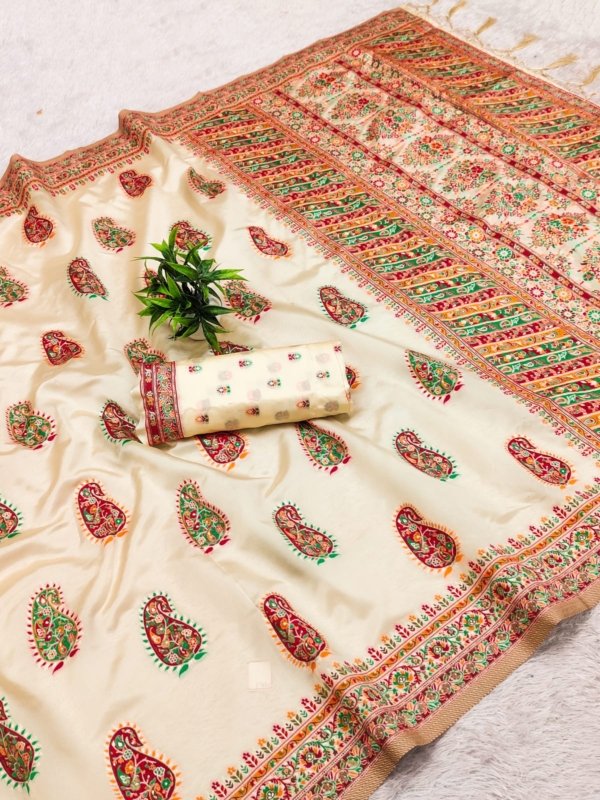 Royal Meena Pashmina Silk Saree
