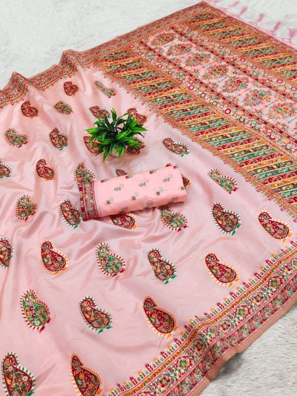 Royal Meena Pashmina Silk Saree