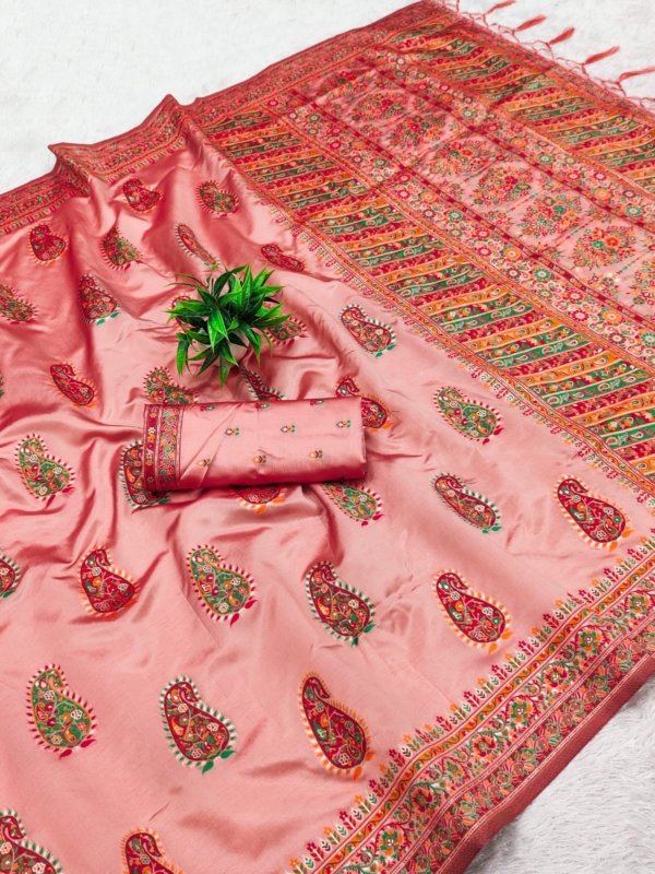 Royal Meena Pashmina Silk Saree