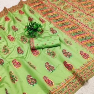 Royal Meena Pashmina Silk Saree - Image 8