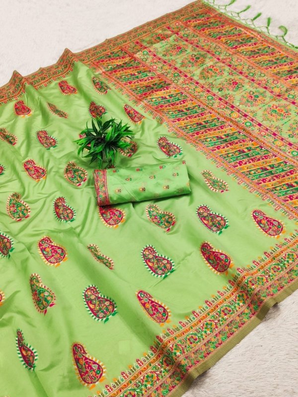 Royal Meena Pashmina Silk Saree