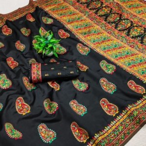 Royal Meena Pashmina Silk Saree - Image 3