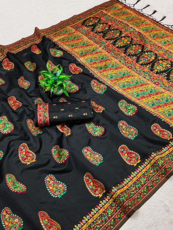 Royal Meena Pashmina Silk Saree