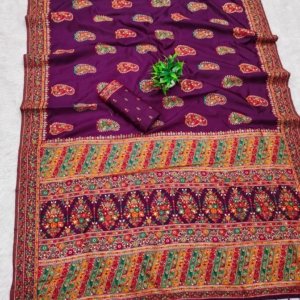 Royal Meena Pashmina Silk Saree