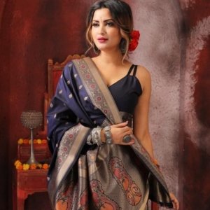 Mercury Royal Meenakari Silk Saree - Image 4