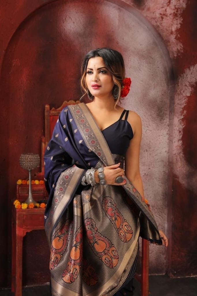 Mercury Royal Meenakari Silk Saree - Image 4