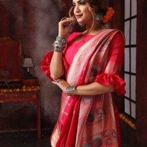 Mercury Royal Meenakari Silk Saree - Image 7