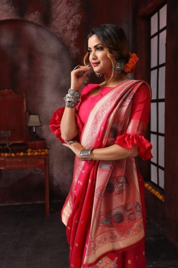 Mercury Royal Meenakari Silk Saree