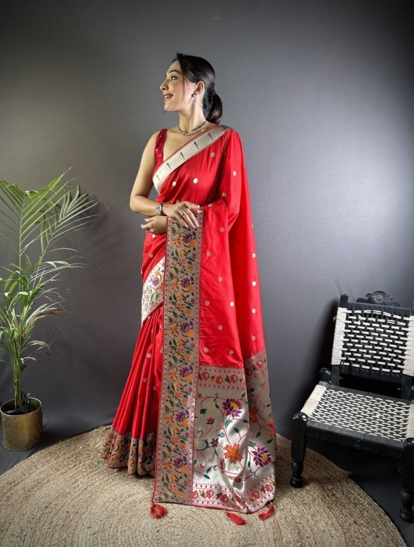 Raj Paithani Kanchipuram Silk Saree Set