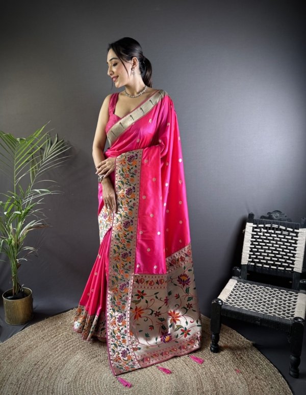 Raj Paithani Kanchipuram Silk Saree Set