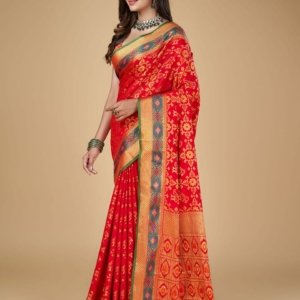 Meena Zari Patola Banarasi Silk Saree - Image 3