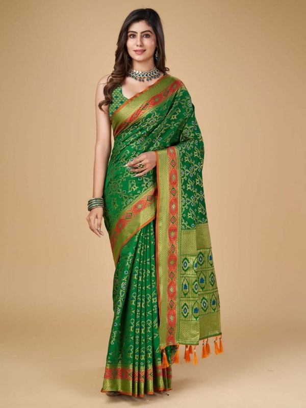 Meena Zari Patola Banarasi Silk Saree