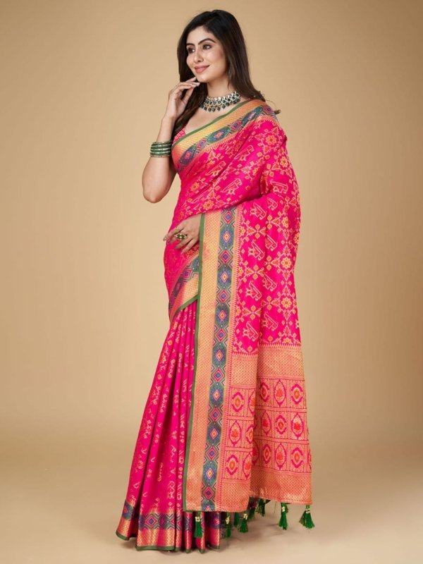 Meena Zari Patola Banarasi Silk Saree