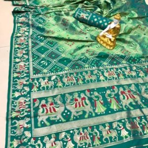 Royal Patola Banarasi Silk Wedding Saree - Image 2
