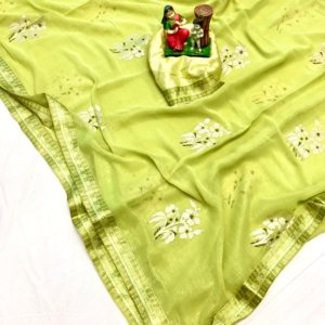 Foil Print Fancy Designer Saree