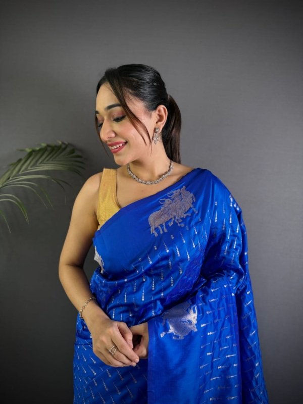 Elegant Weave Lichi Silk Saree