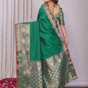 Peacock Triple Zari Silk Saree