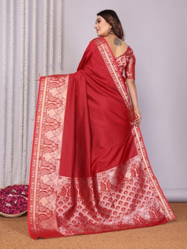 Peacock Triple Zari Silk Saree