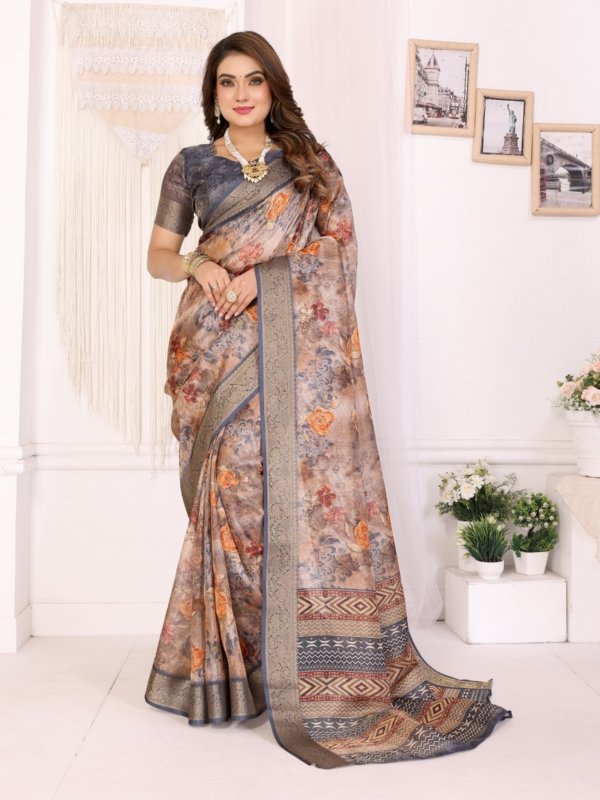 Digital Print Mulberry Silk Saree
