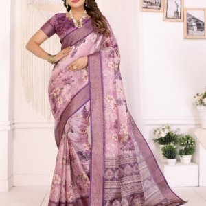 Digital Print Mulberry Silk Saree