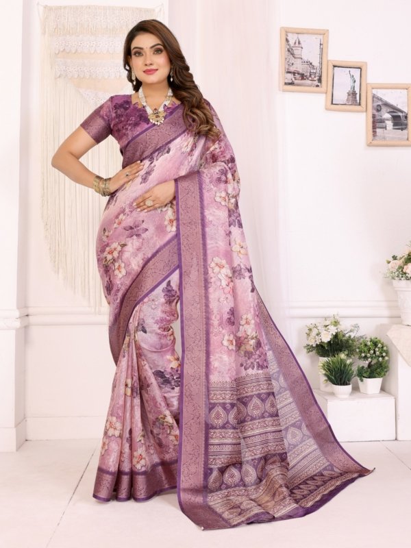Digital Print Mulberry Silk Saree