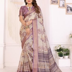 Digital Print Mulberry Silk Saree - Image 2
