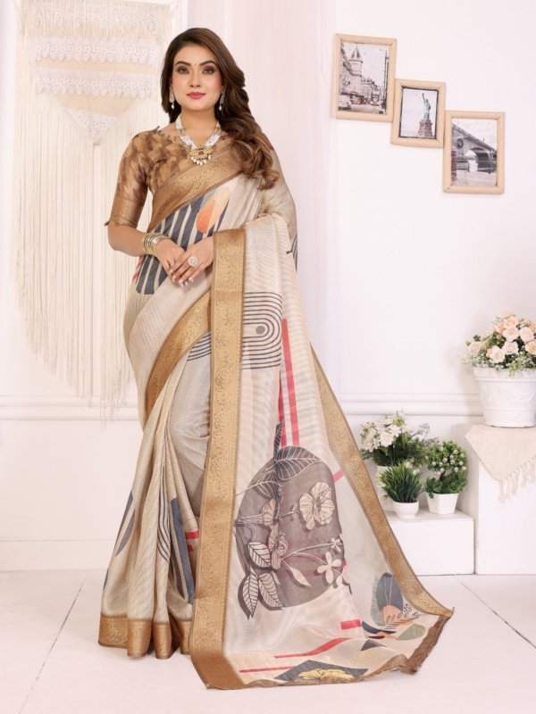 Digital Print Mulberry Silk Saree