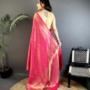 Royal Satin Zari Silk Saree - Image 3