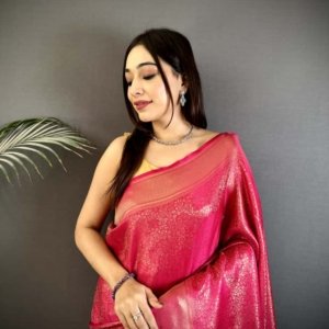 Royal Satin Zari Silk Saree - Image 4