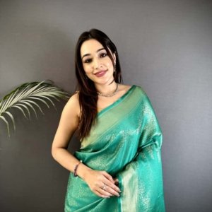 Royal Satin Zari Silk Saree - Image 2