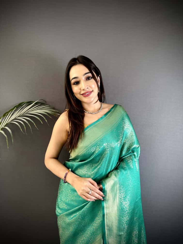 Royal Satin Zari Silk Saree - Image 2
