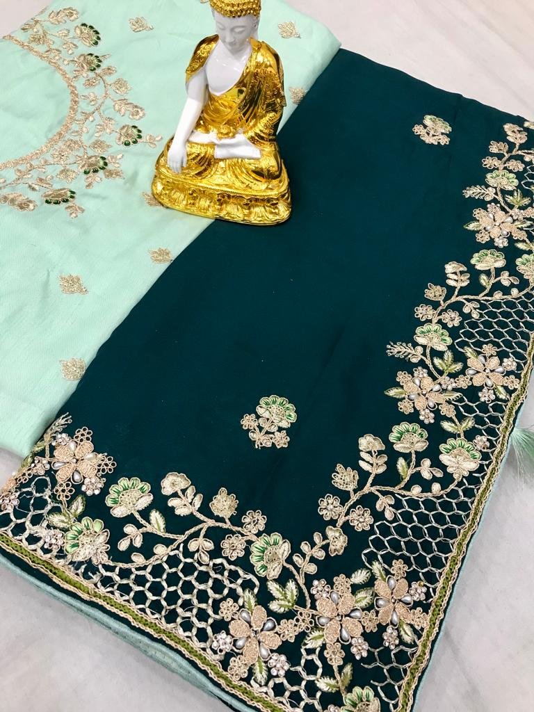 Carpe Designer Sequence Work Saree - Image 3