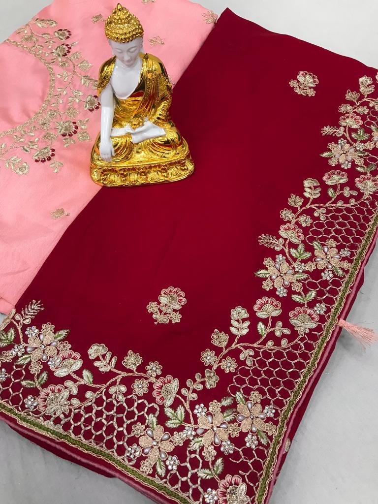Carpe Designer Sequence Work Saree - Image 4