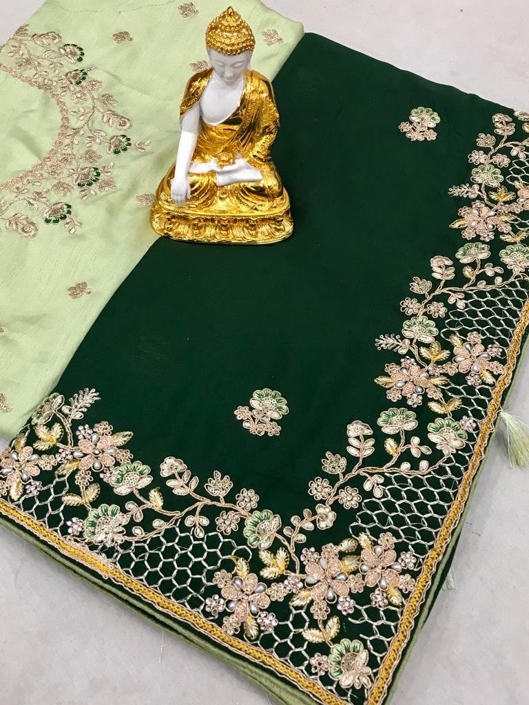 Carpe Designer Sequence Work Saree - Image 2