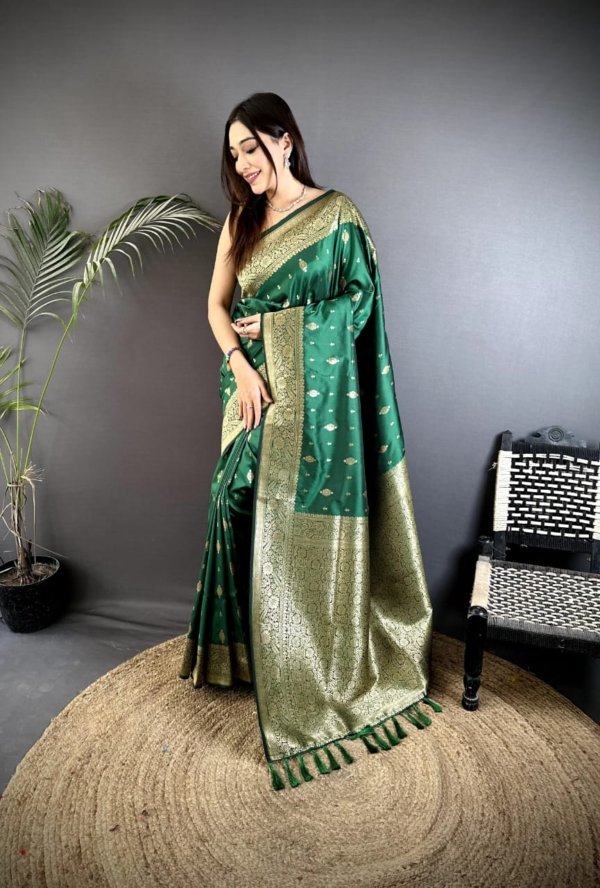 Golden Koyal Lichi Silk Saree