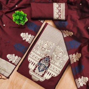 Royal Heritage Silk Unstitched Suit Se - Image 4