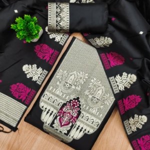 Royal Heritage Silk Unstitched Suit Se - Image 2