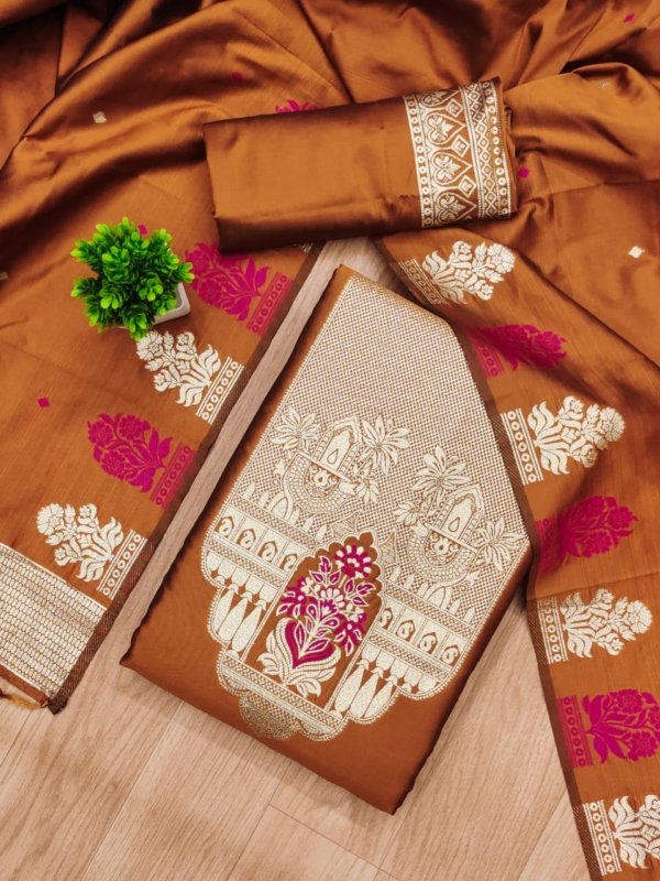 Royal Heritage Silk Unstitched Suit Se