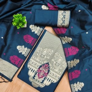 Royal Heritage Silk Unstitched Suit Se - Image 5