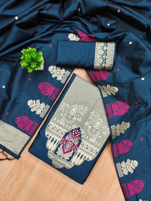 Royal Heritage Silk Unstitched Suit Se
