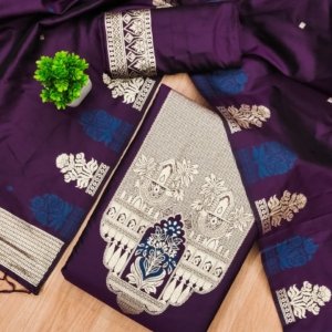 Royal Heritage Silk Unstitched Suit Se - Image 8