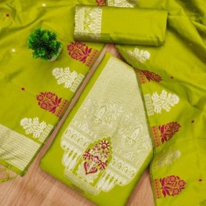 Royal Heritage Silk Unstitched Suit Se - Image 12