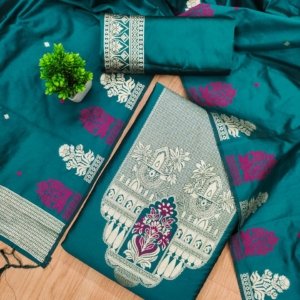 Royal Heritage Silk Unstitched Suit Se - Image 10