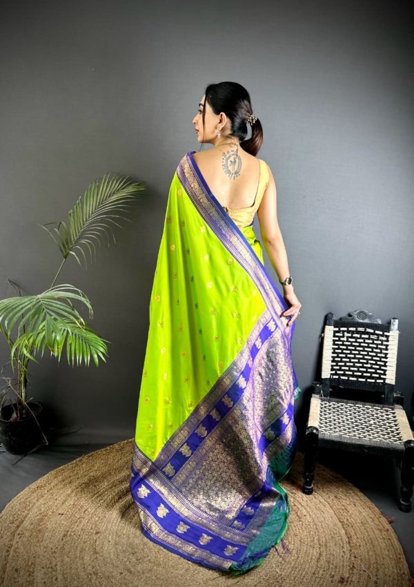 Dual Zari Banarasi Silk Saree