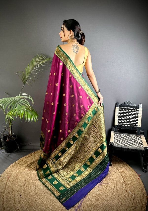 Dual Zari Banarasi Silk Saree