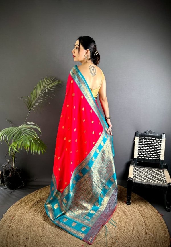Dual Zari Banarasi Silk Saree